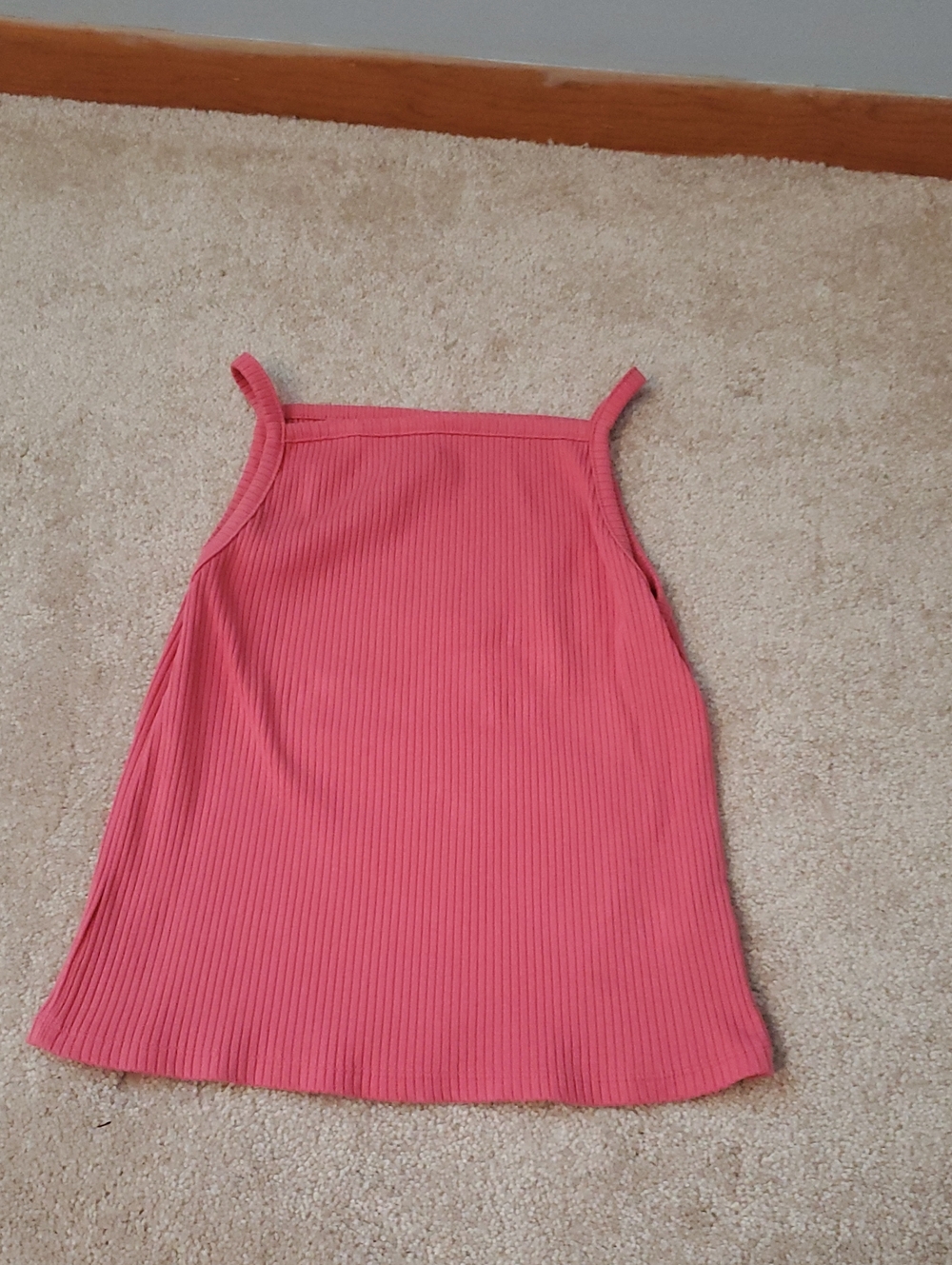 Old Navy Pink Ribbed Tank Medium Girls